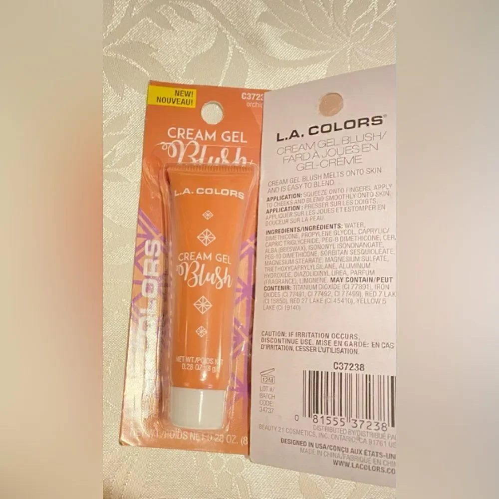 🛍️L.A.COLORS Tulips C37238 Orchid Set Of 2 Cream Gel Blush 0.28OZ.(8g)💥